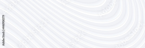 3D white wavy background fo...
