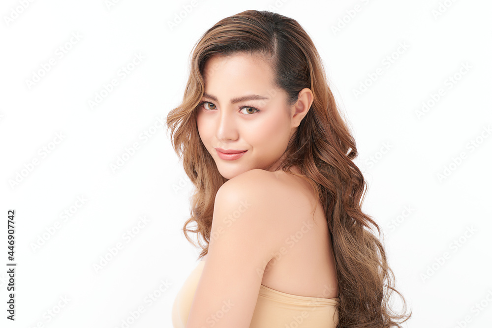 Beautiful young asian woman with clean fresh skin on white background, Face care, Facial treatment, Cosmetology, beauty and spa, Asian women portrait. Beautiful young asian woman with clean fresh skin on white background, Face care, Facial treatment, Cosmetology, beauty and spa, Asian women portrait.