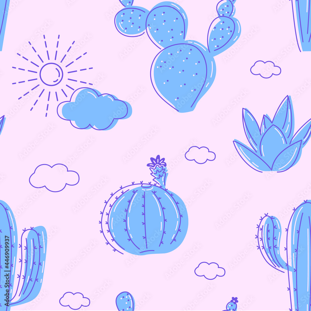 seamless pattern with cactus seamless pattern with cactus