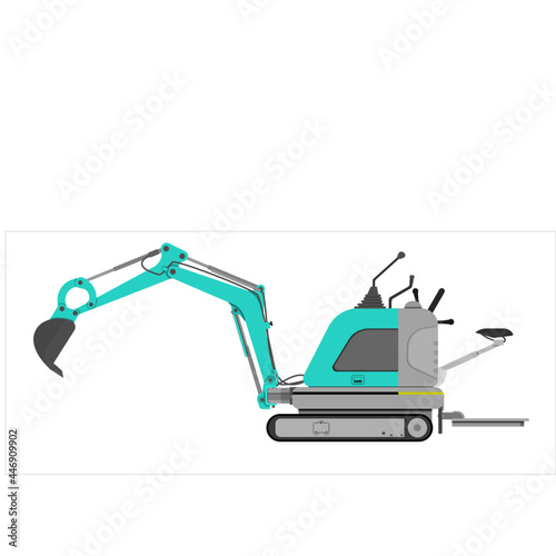 excavator no background