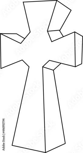 simple vector illustration clipart tombstone