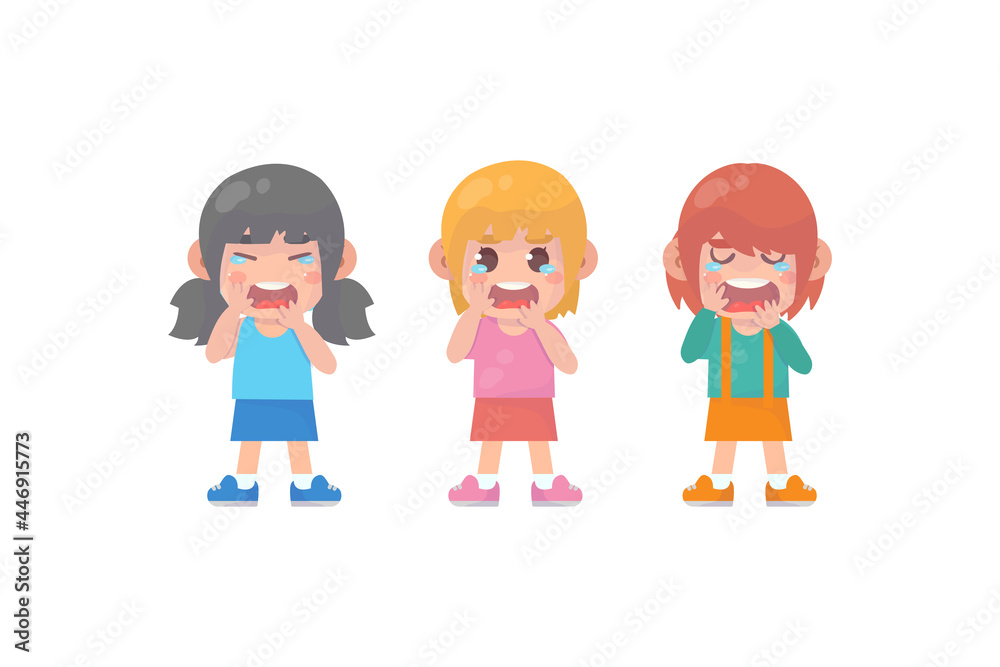 Cute little girl with crying and tantrum expression
Cute little girl with crying and tantrum expression
