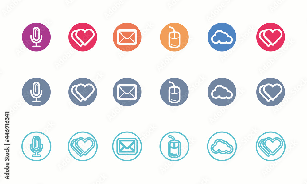 social media icon set social media icon set