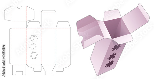 packaging box die cut template