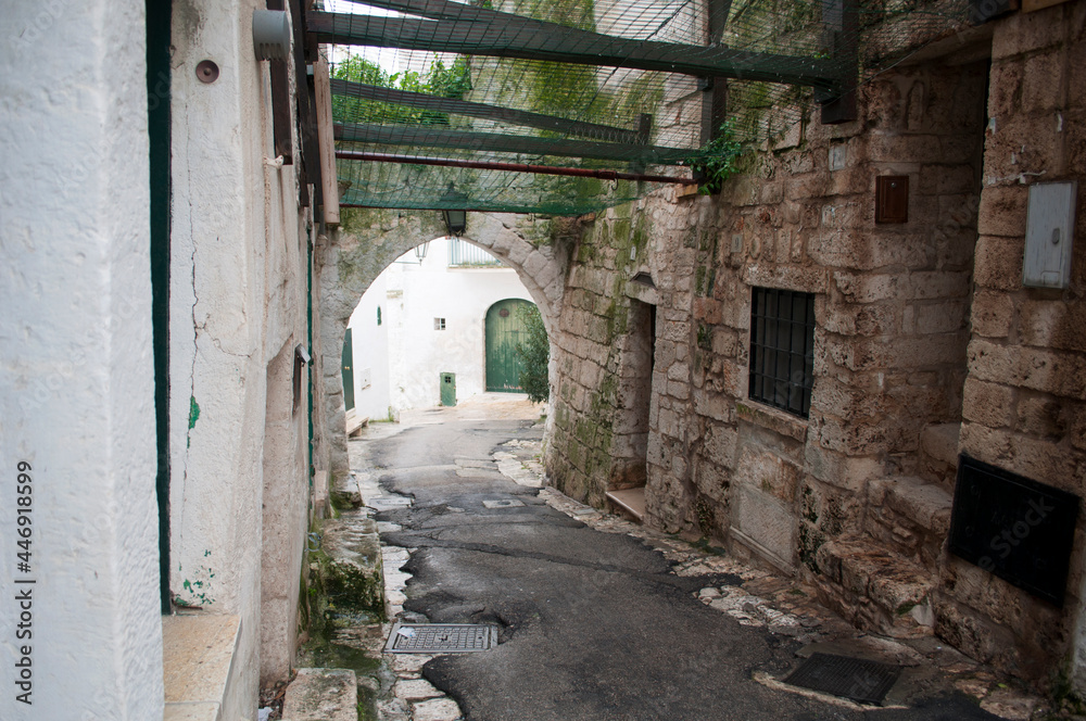Alley of Ostuni. Brindisi, Italy
