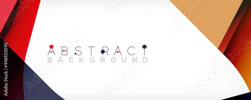 Minimal abstract background - color overlapping shapes on white with shadow lines. Vector Illustration For Wallpaper, Banner, Background, Landing Page