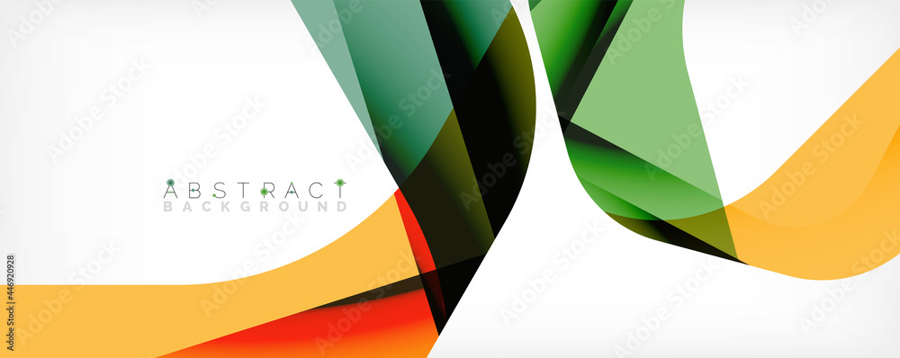Minimal abstract background - color overlapping shapes on white with shadow lines. Vector Illustration For Wallpaper, Banner, Background, Landing Page Minimal abstract background - color overlapping shapes on white with shadow lines. Vector Illustration For Wallpaper, Banner, Background, Landing Page