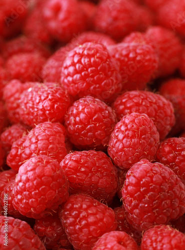 Raspberry close-up. Great breakfast to start the day.