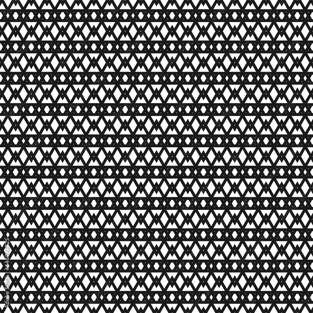 Seamless pattern with black line rhombus. Ethnic symmetric background. modern pattern.