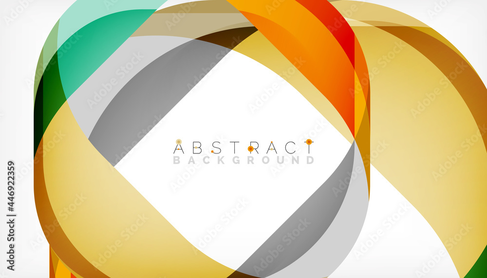 Abstract square shape with overlapping waves, minimal geometric background. Vector Illustration For Wallpaper, Banner, Background, Landing Page