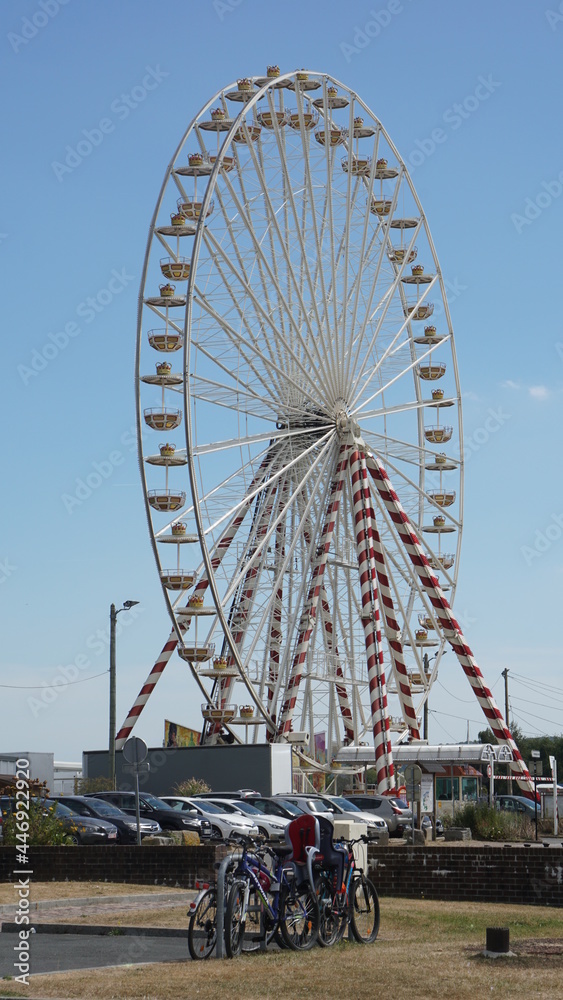 ferris wheel in the city, Honfleur, France