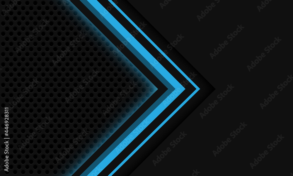 Abstract grey blue light arrow circle mesh design modern luxury futuristic technology background vector illustration. Abstract grey blue light arrow circle mesh design modern luxury futuristic technology background vector illustration.