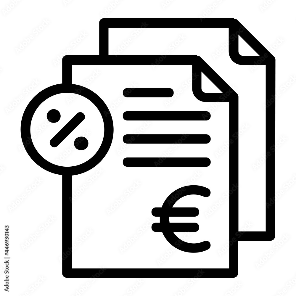 Euro Tax Legal Document Icon Euro Tax Legal Document Icon