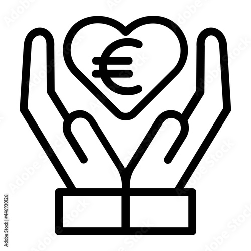 Donate Euro Currency Money Icon