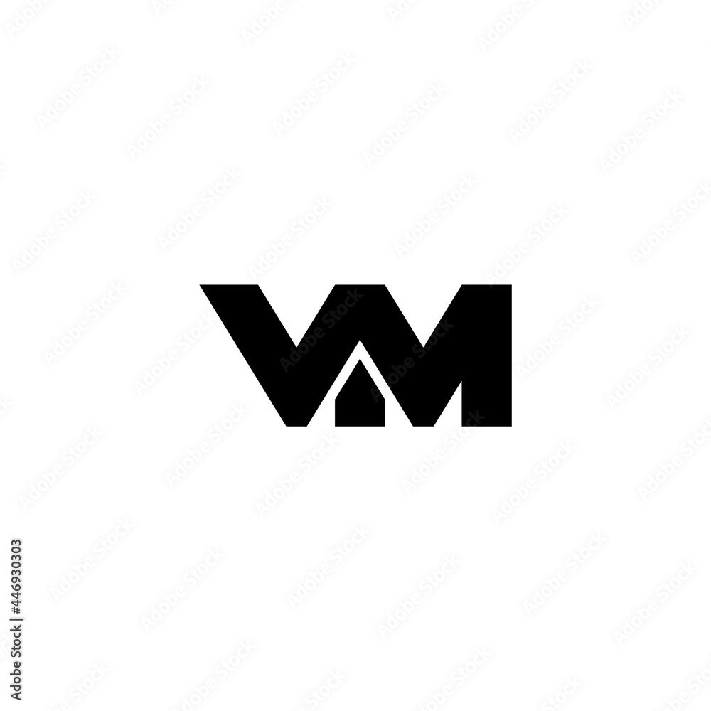 WM initial letter monogram. Business logo design. WM initial letter monogram. Business logo design.