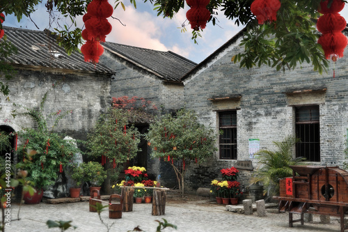 Licha Bagua, Zhaoqing city, Guangdong, China. Built 800 years ago, the village is the perfect example of a special category of the vernacular architecture of southern China. photo
