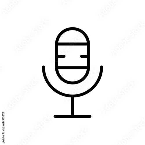 Microphone icon vector set. Voice illustration sign collection. Karaoke microphone symbol or logo.