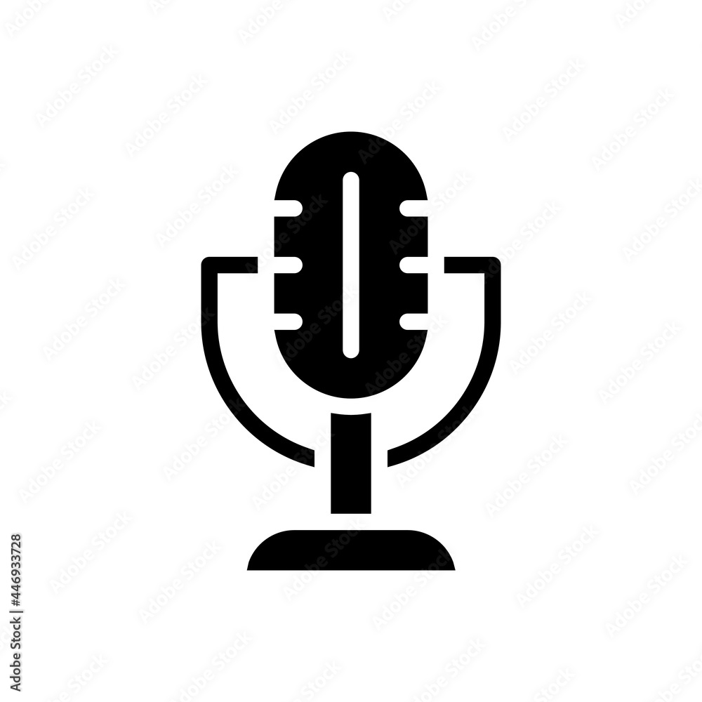 Microphone icon vector set. Voice illustration sign collection.  Karaoke microphone symbol or logo.
