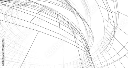 modern architecture design 3d rendering 