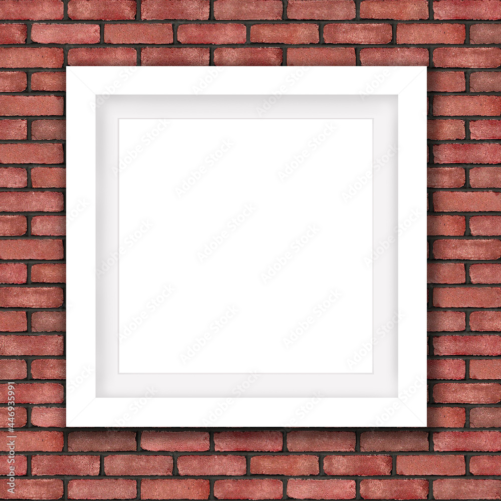 frame on brick wall frame on brick wall