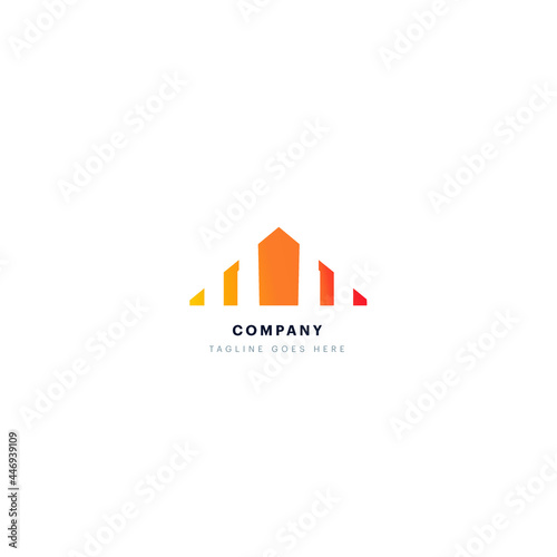 Building logo. Tiara logo. apartment logo. vector illustration