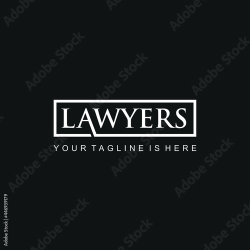 Lawyers and Square logo Design. Vector Illustration.