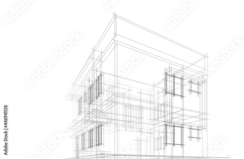 modern house architectural drawing