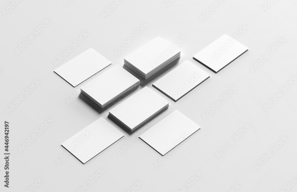 Realistic business card mock up isolated on white background. 3D illustration. Realistic business card mock up isolated on white background. 3D illustration.