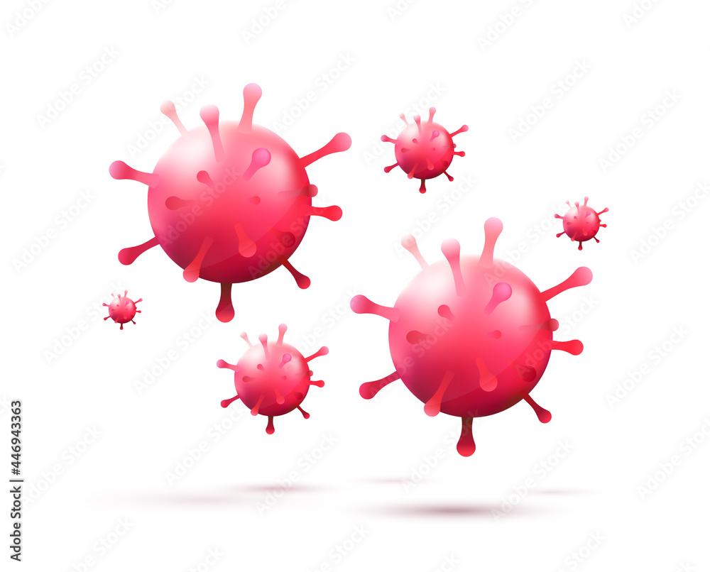 Virus Background Microbiology Vector Concept Coronavirus Ncov Flu Outbreak Microscopic Organism Vector Illustration