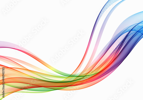 Vector Wave Flow Background Abstract Spectrum Curved Lines Background Colorful Wave