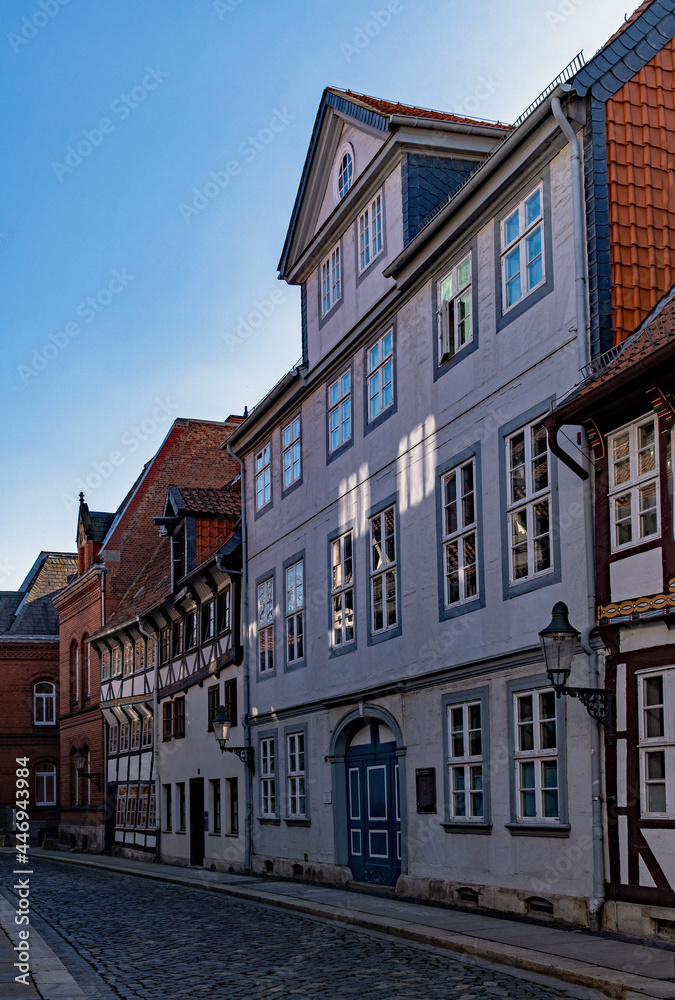 Gasse in der Altstadt von Braunschweig in Niedersachsen, Deutschland 