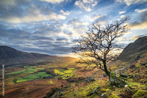 beautiful photograph of a green mountain photo