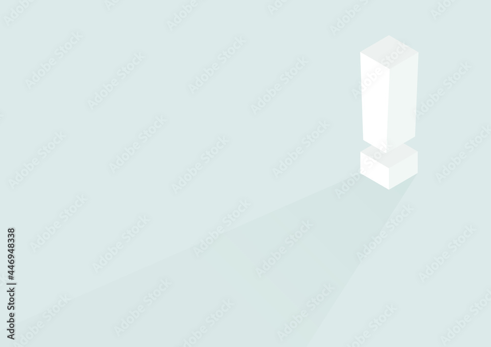 シンプルな びっくりマーク エクスクラメーション 感嘆符 の背景イラスト素材 コピースペースあり Vector De Stock Adobe Stock