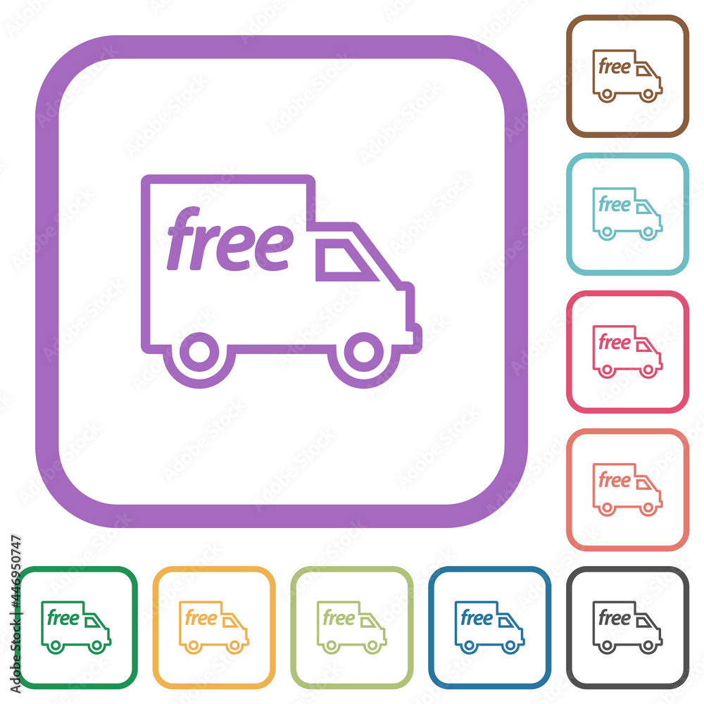 Free shipping outline simple icons Free shipping outline simple icons