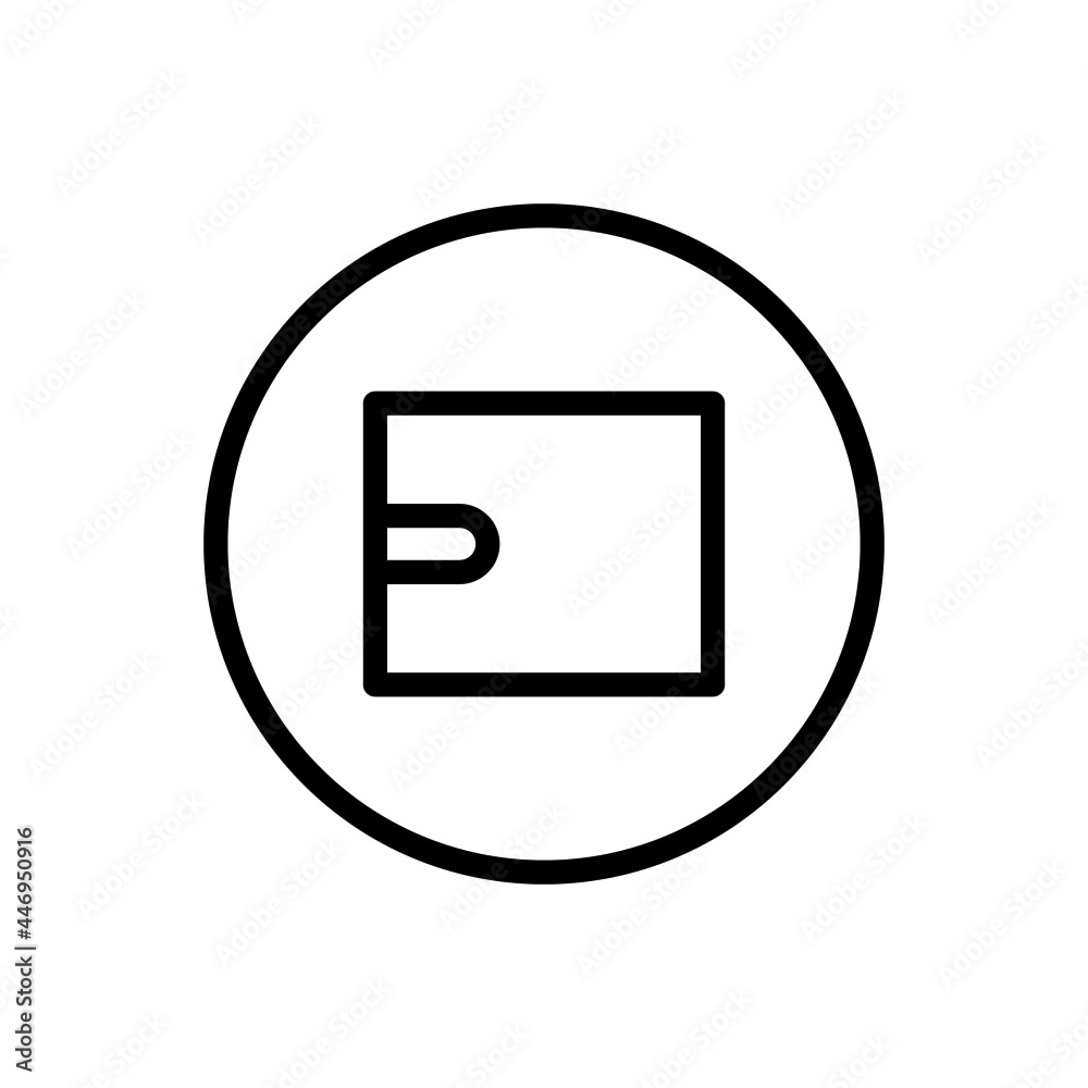 Wallet icon vector line rounded style Wallet icon vector line rounded style