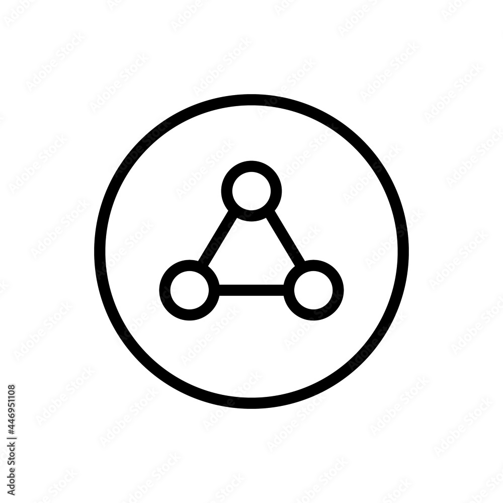 Sharing icon vector line rounded style Sharing icon vector line rounded style