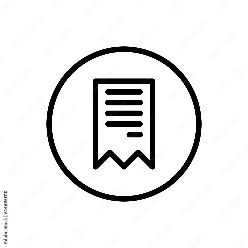 Invoice icon vector line rounded style Invoice icon vector line rounded style