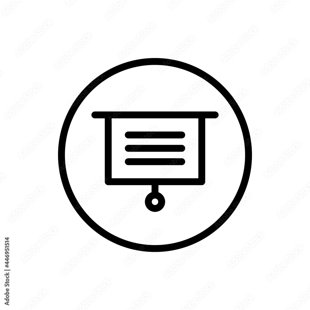 Presentation icon vector line rounded style Presentation icon vector line rounded style
