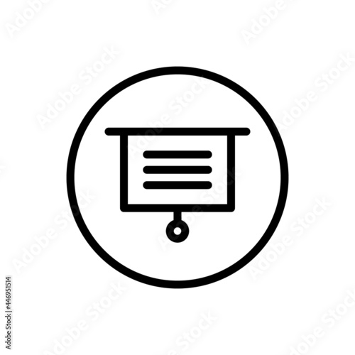Presentation icon vector line rounded style