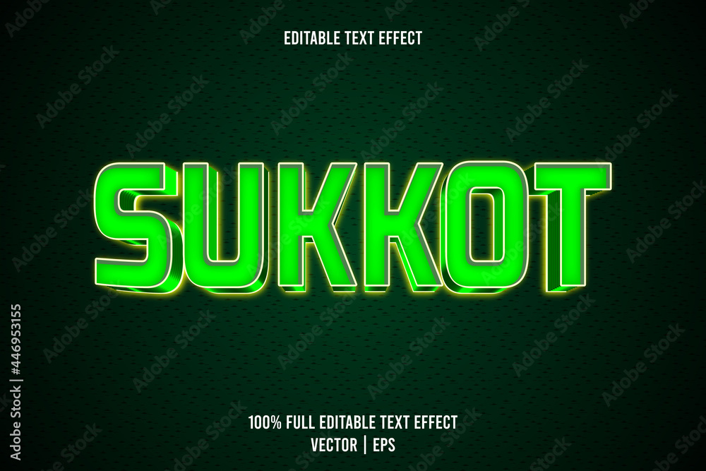 Sukkot editable text effect 3 dimension emboss luxury style Sukkot editable text effect 3 dimension emboss luxury style