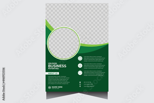 Modern business flyer design template vector