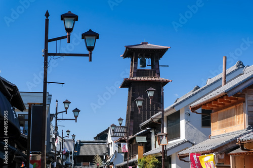 Принти на полотні 埼玉県川越市、時の鐘と街並み