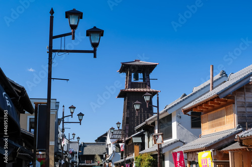 埼玉県川越市、時の鐘と街並み photo