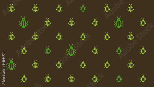 Wallpaper Mural Bug Pattern on Brown Background Torontodigital.ca