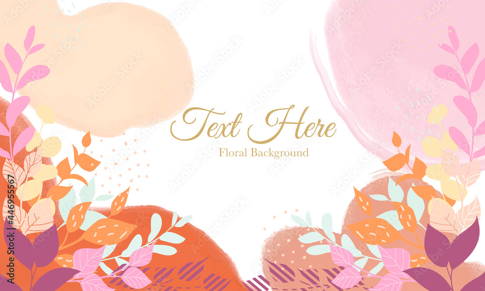 Beautiful Hand Drawn Floral Background Template