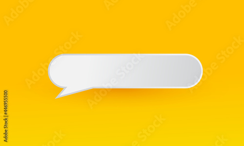 3d message bubble, white bubble with 3 dimensional style