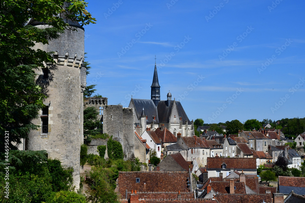 Montresor; France - july 12 2020 : historical castle