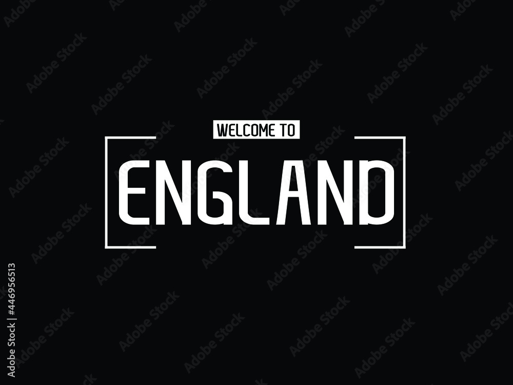 welcome to England typography modern text Vector illustration stock 