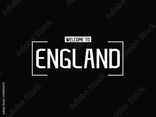 welcome to England typography modern text Vector illustration stock 