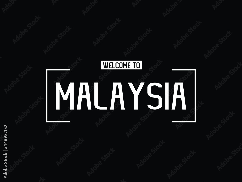 welcome to Malaysia typography modern text Vector illustration stock 